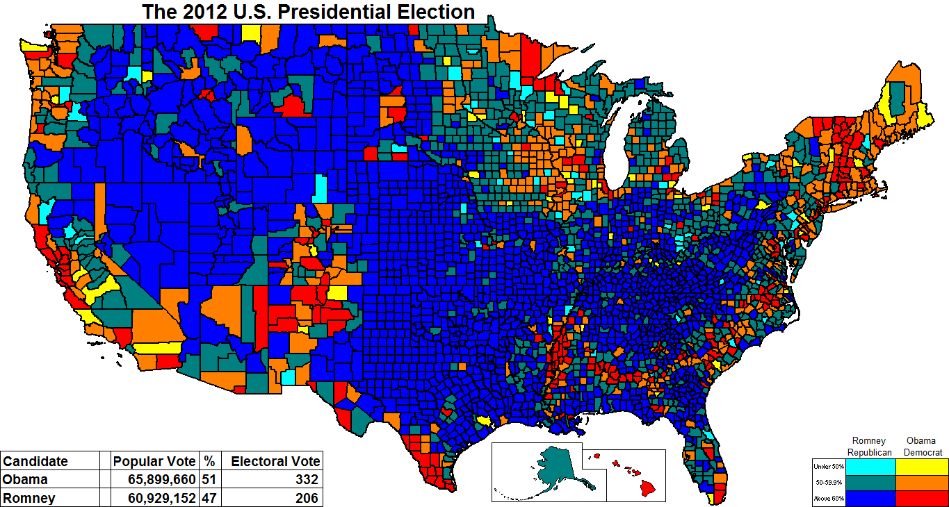 The 2012 U.S. Presidential Election map