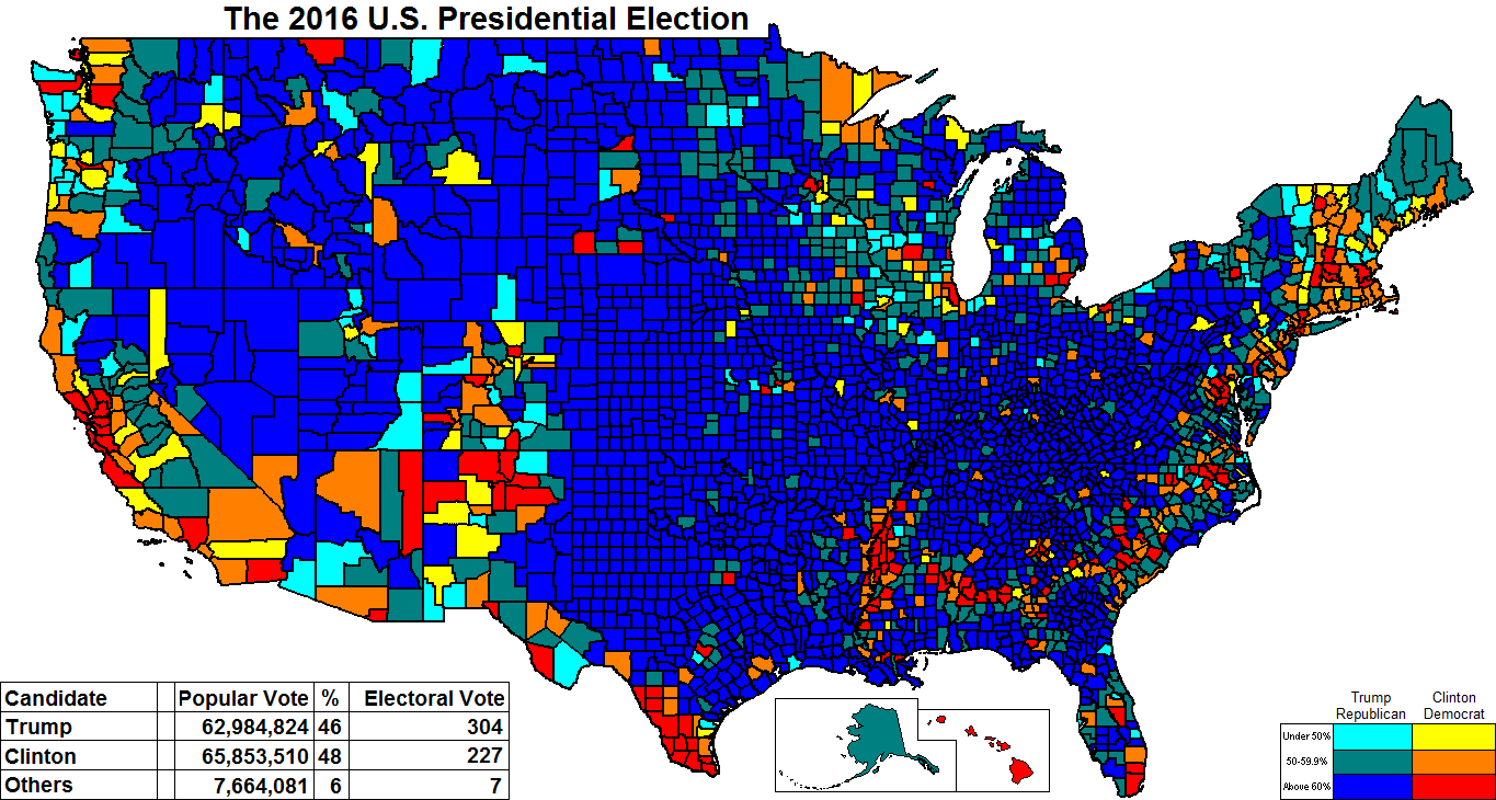 The 2016 U.S. Presidential Election map