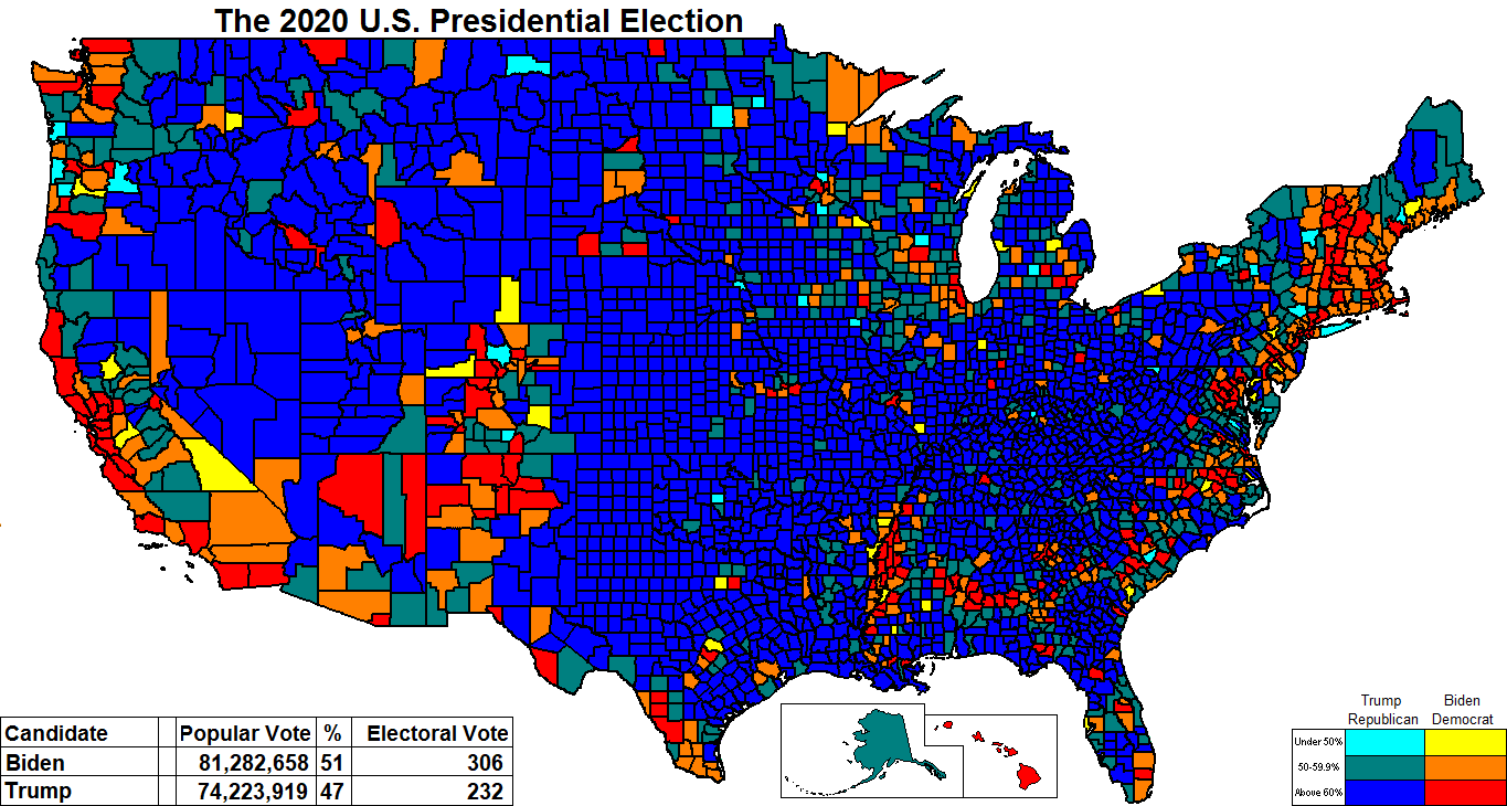 The 2020 U.S. Presidential Election map